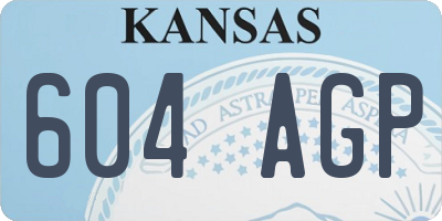KS license plate 604AGP