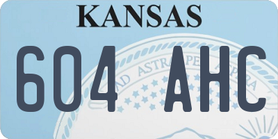 KS license plate 604AHC