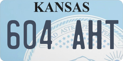 KS license plate 604AHT