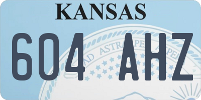 KS license plate 604AHZ