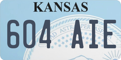 KS license plate 604AIE