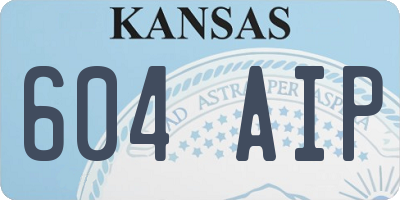 KS license plate 604AIP