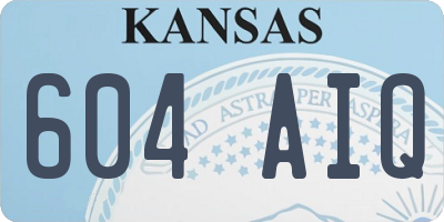KS license plate 604AIQ