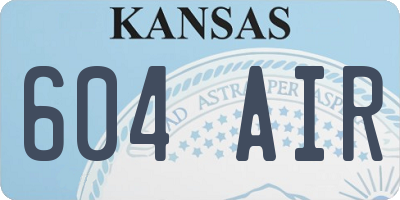 KS license plate 604AIR