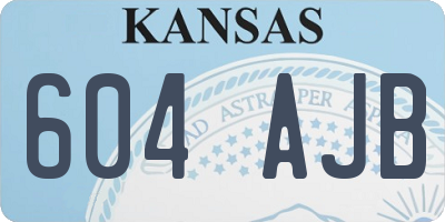 KS license plate 604AJB