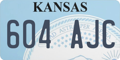 KS license plate 604AJC