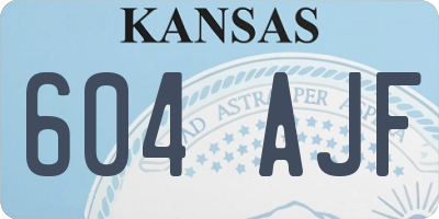 KS license plate 604AJF