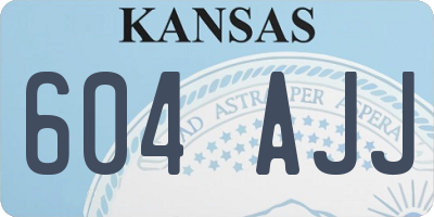 KS license plate 604AJJ