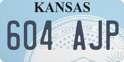 KS license plate 604AJP