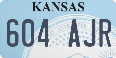 KS license plate 604AJR