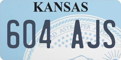 KS license plate 604AJS