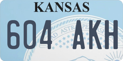 KS license plate 604AKH