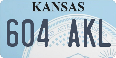 KS license plate 604AKL