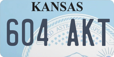 KS license plate 604AKT