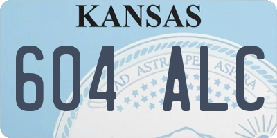 KS license plate 604ALC