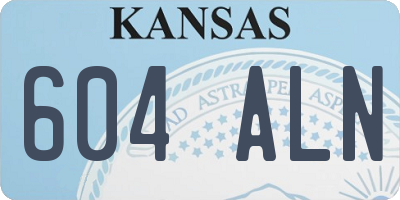 KS license plate 604ALN