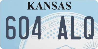 KS license plate 604ALQ