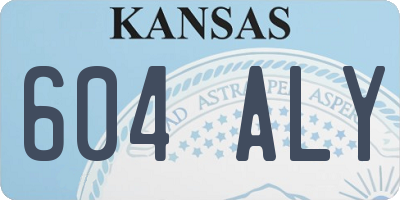 KS license plate 604ALY