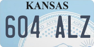 KS license plate 604ALZ