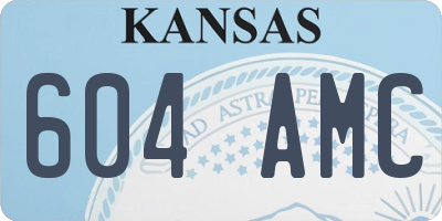 KS license plate 604AMC