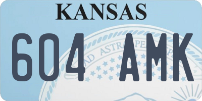 KS license plate 604AMK