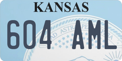 KS license plate 604AML