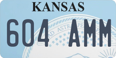 KS license plate 604AMM