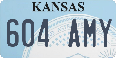 KS license plate 604AMY