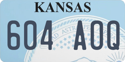 KS license plate 604AOQ