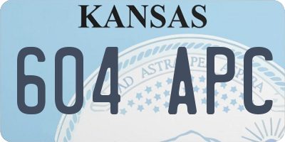 KS license plate 604APC