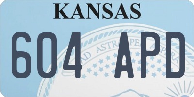 KS license plate 604APD