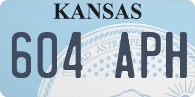 KS license plate 604APH