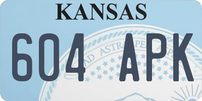 KS license plate 604APK