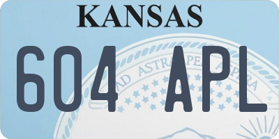 KS license plate 604APL
