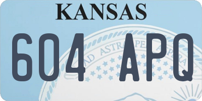KS license plate 604APQ