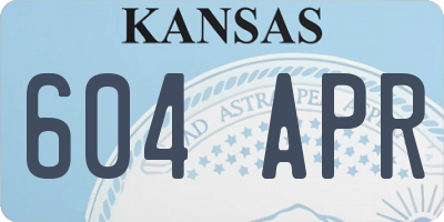 KS license plate 604APR