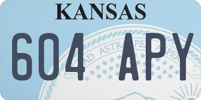 KS license plate 604APY