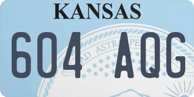 KS license plate 604AQG
