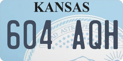 KS license plate 604AQH