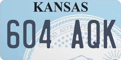 KS license plate 604AQK
