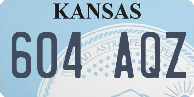 KS license plate 604AQZ