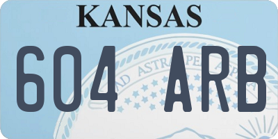 KS license plate 604ARB