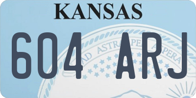 KS license plate 604ARJ
