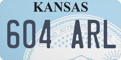 KS license plate 604ARL