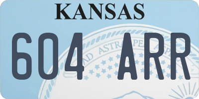 KS license plate 604ARR