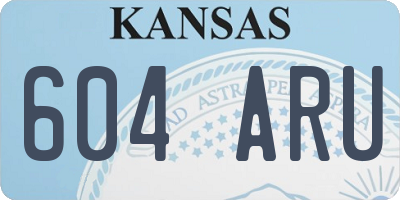 KS license plate 604ARU