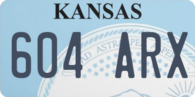 KS license plate 604ARX