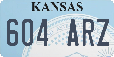 KS license plate 604ARZ
