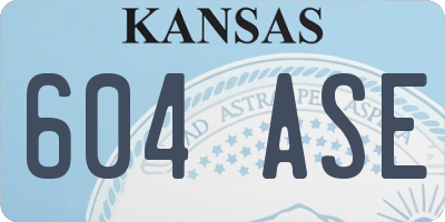 KS license plate 604ASE