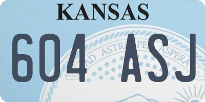 KS license plate 604ASJ